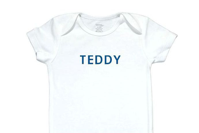 01B   Embroidered  Baby Bodysuit Names