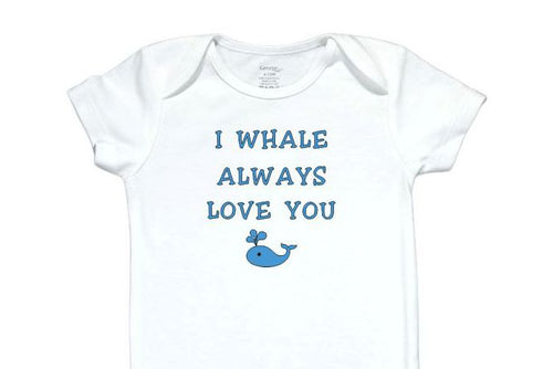 36  Embroidered Baby Bodysuit Whale