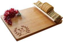 Load image into Gallery viewer, CH035 Cheeseboard Letter in Leaves