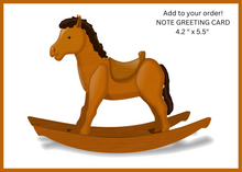 Load image into Gallery viewer, Personalized Wooden Rocking Horse Nursery Decor