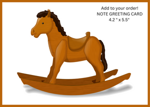 Personalized Wooden Rocking Horse Nursery Decor