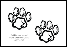 Load image into Gallery viewer, ST609 Sticky Note Holder Animal Paw Prints